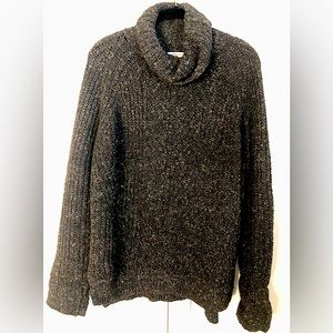 Madewell oversized multi-colored turtle-neck sweater
